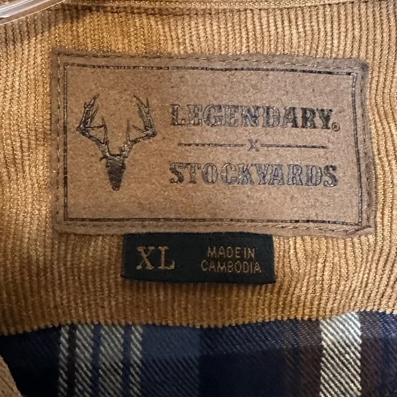 Legendary Stockyards Men’s Heavy Flannel Snap Down Shirt Size XL Blue - Picture 4 of 6